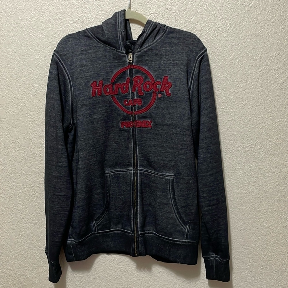 Hard Rock Cafe Phoenix Black Hooded Sweatshirt. Very Good Condition. Size L.